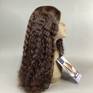 Solana Long Wavy #S4/30 Dark Brown Honey Brown Synthetic Lace Front Wig